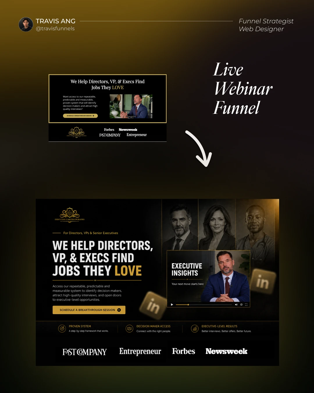 Live webinar Funnel for directors complete design board