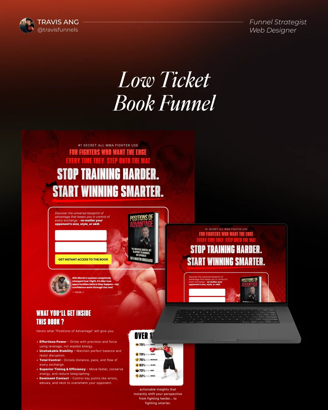 Low Ticket Book Funnel sifu martin complete design board